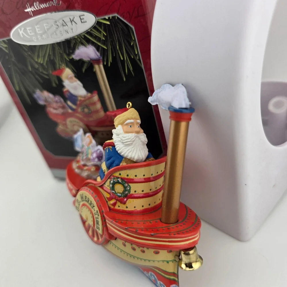 Hallmark Keepsake Cruising Into‎ Christmas Ornament 1998 Metal With Box
